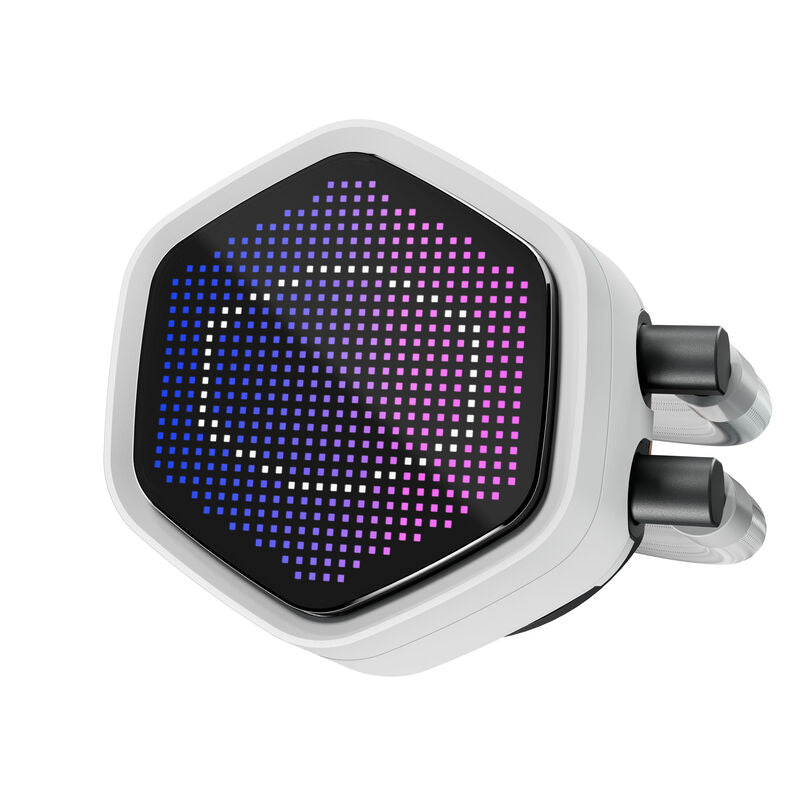 Cooler Master MasterLiquid 360 Atmos 2 Pixel LED AIO detalj av pixel LED-display