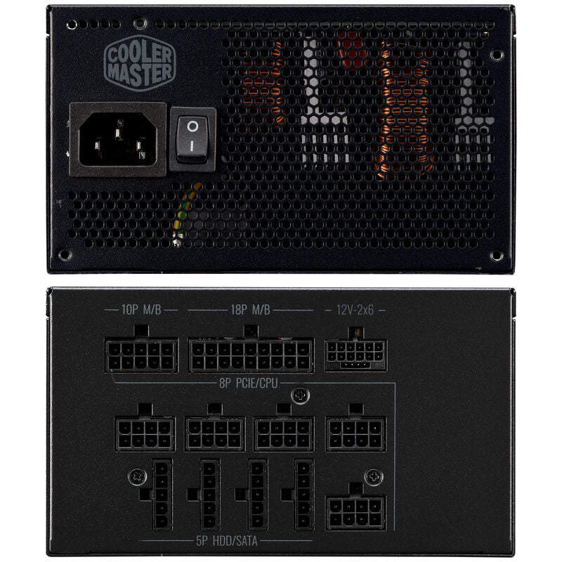 Detalj av 12VHPWR PCIe-tilkobling på Cooler Master MWE V2