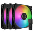 Cooler Master SickleFlow Edge 120 ARGB 3-pakk vifte svart forfra