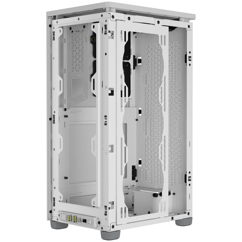 Corsair 2000D Airflow Mini-ITX kabinett mesh hvit oversikt sidepanel