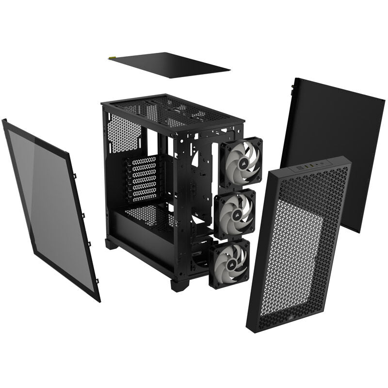 Corsair 3000D Airflow RGB kabinett luftstrøm og ventilasjonsdetaljer