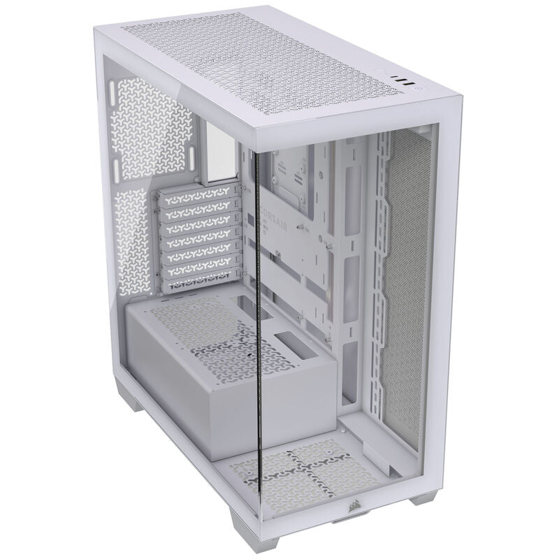 Corsair 3500X kabinett midtårn E-ATX herdet glass hvit bakside