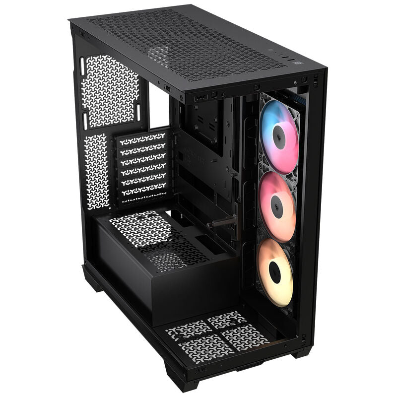 Detalj av Corsair 3500X RS-R kabinett midtårn E-ATX RGB herdet glass svart