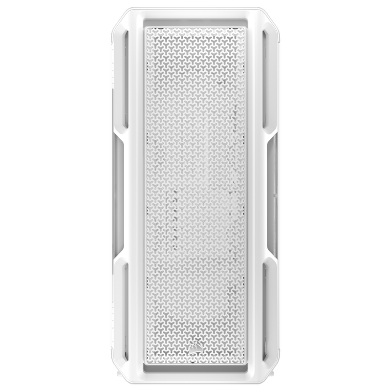 Detalj av herdet glass sidepanel på Corsair 5000T kabinett