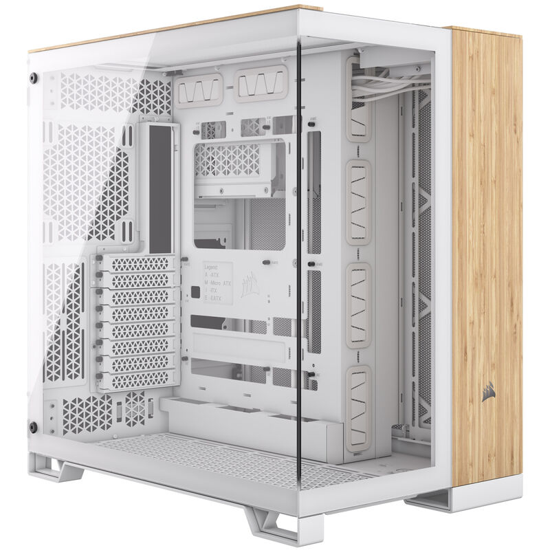 Corsair 6500X kabinett front hvit bambus design