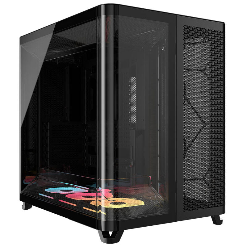 Corsair AIR 5400 LX-R LINK kabinett midtårn RGB herdet glass svart forfra