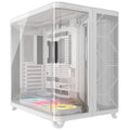 Corsair AIR 5400 LX-R LINK kabinett midtårn RGB hvit forfra