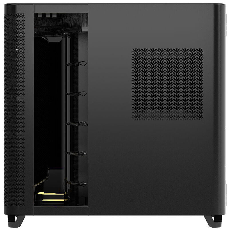Nærbilde av herdet glass på Corsair AIR 5400 LX-R LINK kabinett