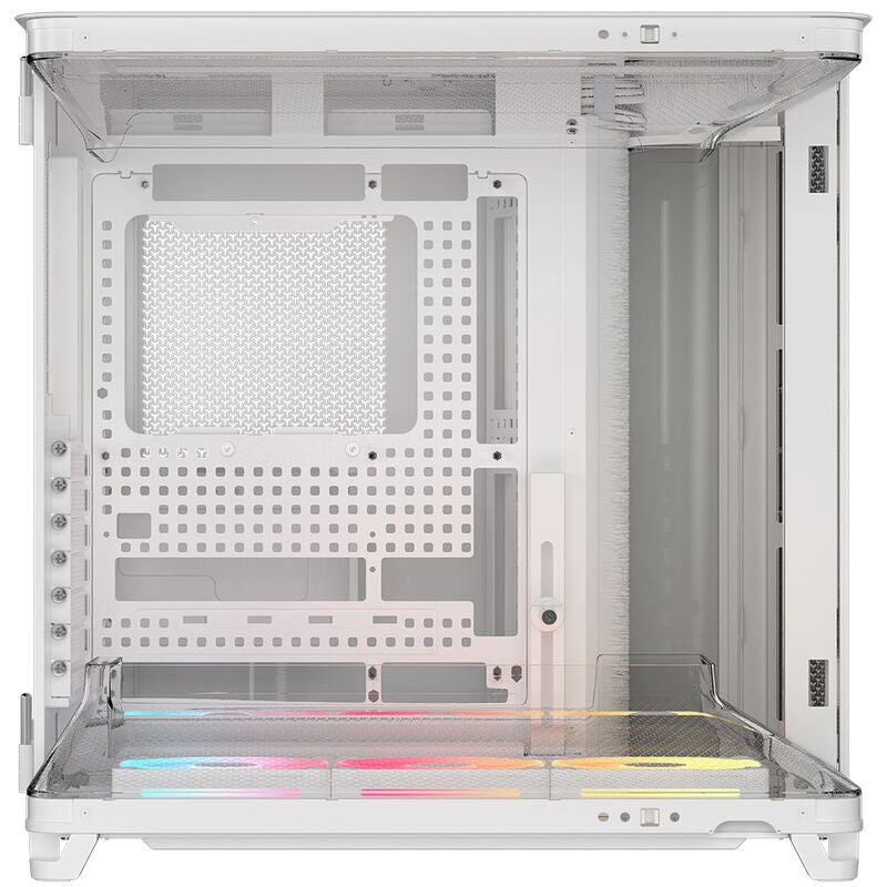 Montert Corsair AIR 5400 LX-R LINK kabinett midtårn RGB hvit med PC-komponenter
