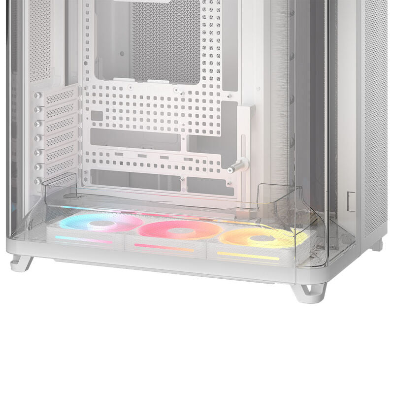 Corsair AIR 5400 LX-R LINK kabinett midtårn RGB hvit med RGB-effekter