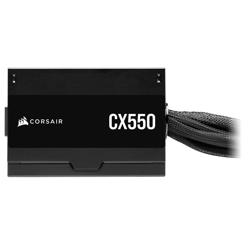 Visning av Corsair CX550 strømforsyning sideprofil