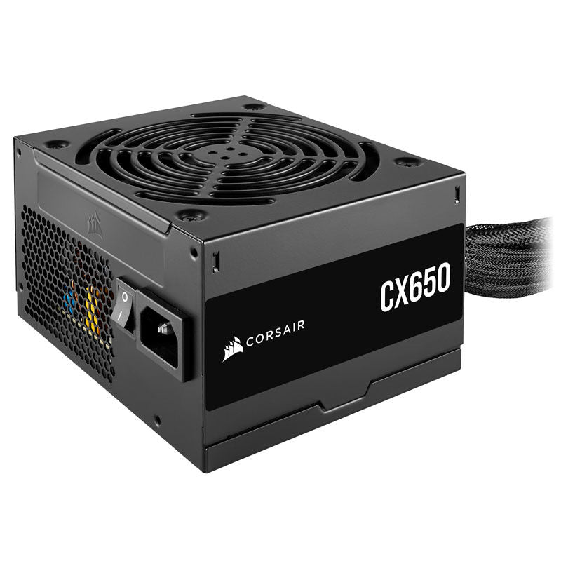 Corsair CX650 strømforsyning forfra