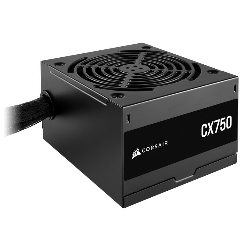 Corsair CX750 strømforsyning 750 W 80 PLUS Bronze bakside