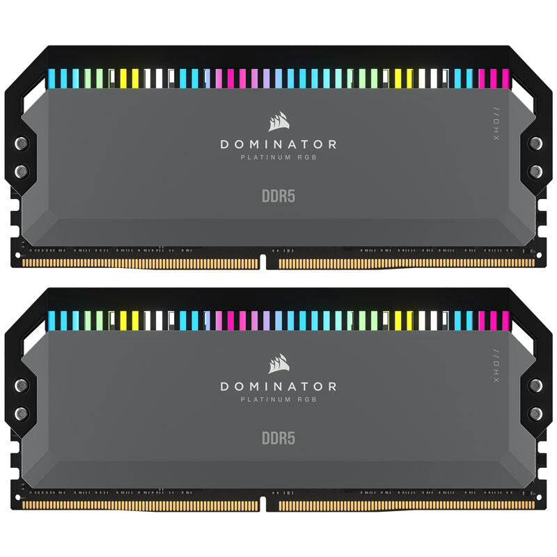Detalj av Corsair Dominator Platinum RGB DDR5-6000 CL30 RAM 64 GB EXPO