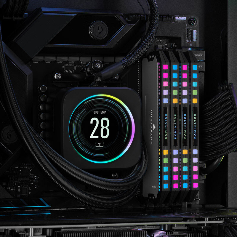 Corsair Dominator Platinum RGB DDR5-6000 CL30 RAM 64 GB EXPO med RGB-effekt