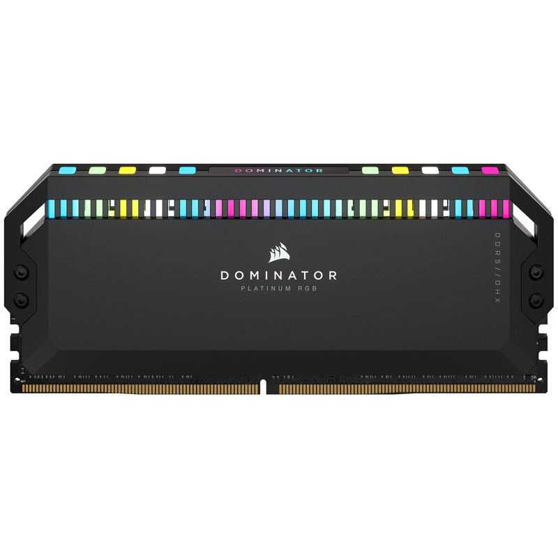 Corsair Dominator Platinum RGB DDR5-6400 CL32 RAM 64 GB montert i PC