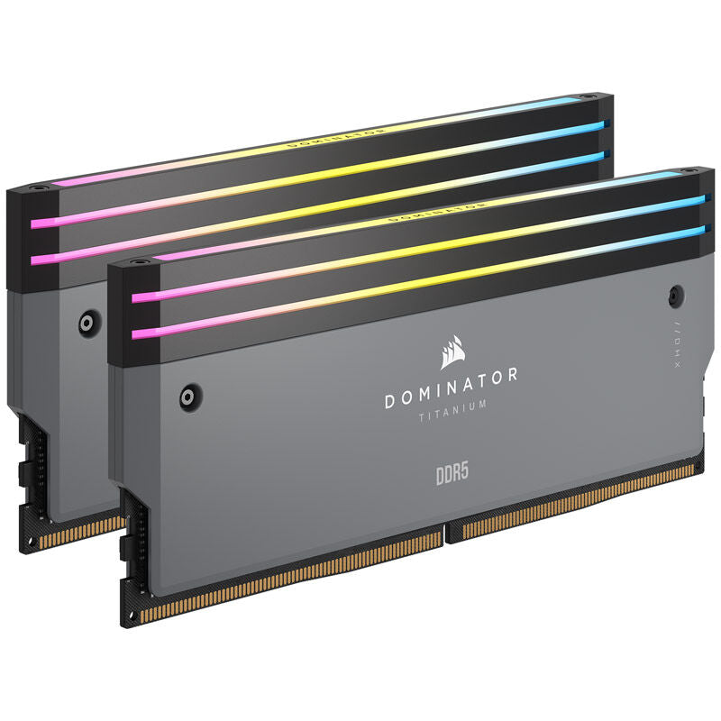 Corsair Dominator Titanium DDR5-6000 CL30 RGB RAM 64 GB grå forfra