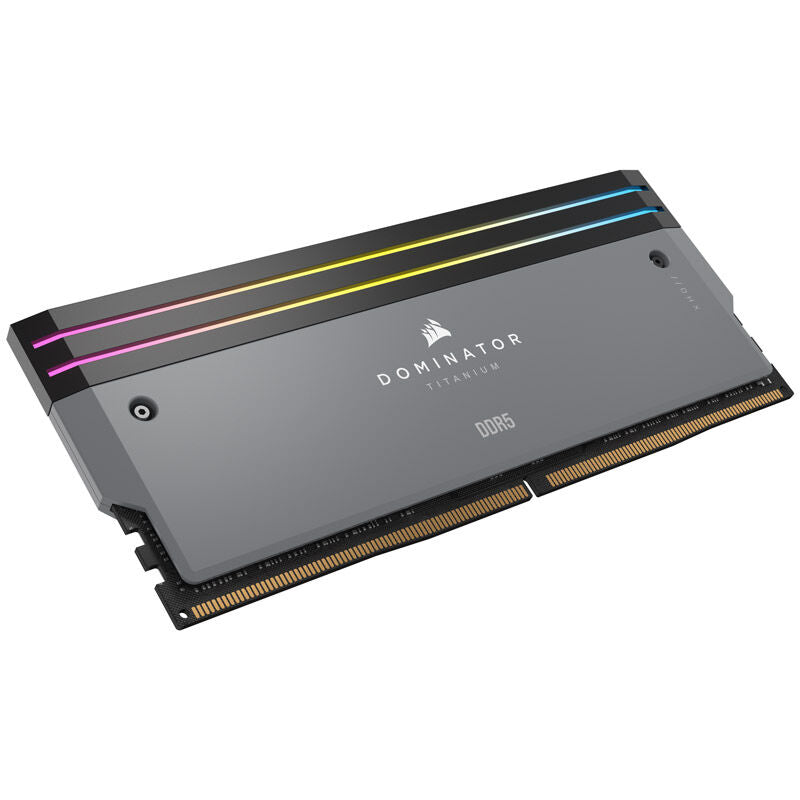 RGB-belysning på Corsair Dominator Titanium DDR5-6000 CL30 RGB RAM 64 GB grå