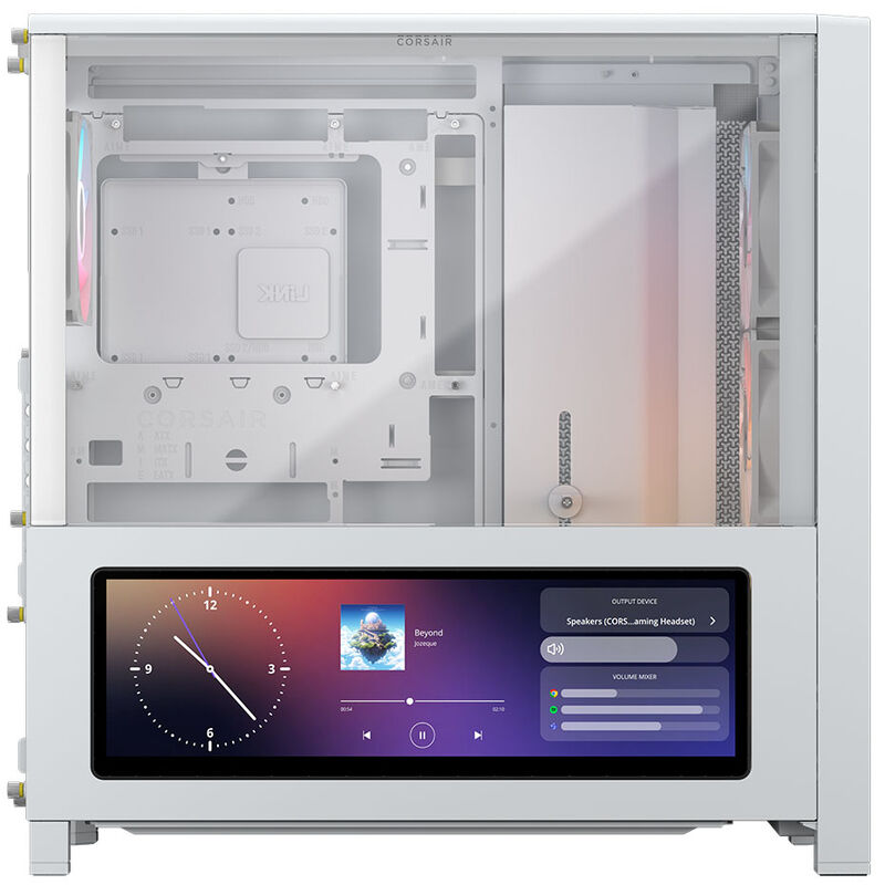 Corsair FRAME 4000D LCD RS kabinett ARGB-vifter nærbilde