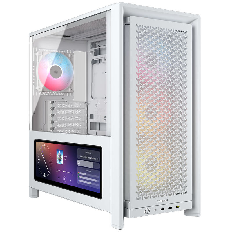 Corsair FRAME 4000D LCD RS kabinett front hvit