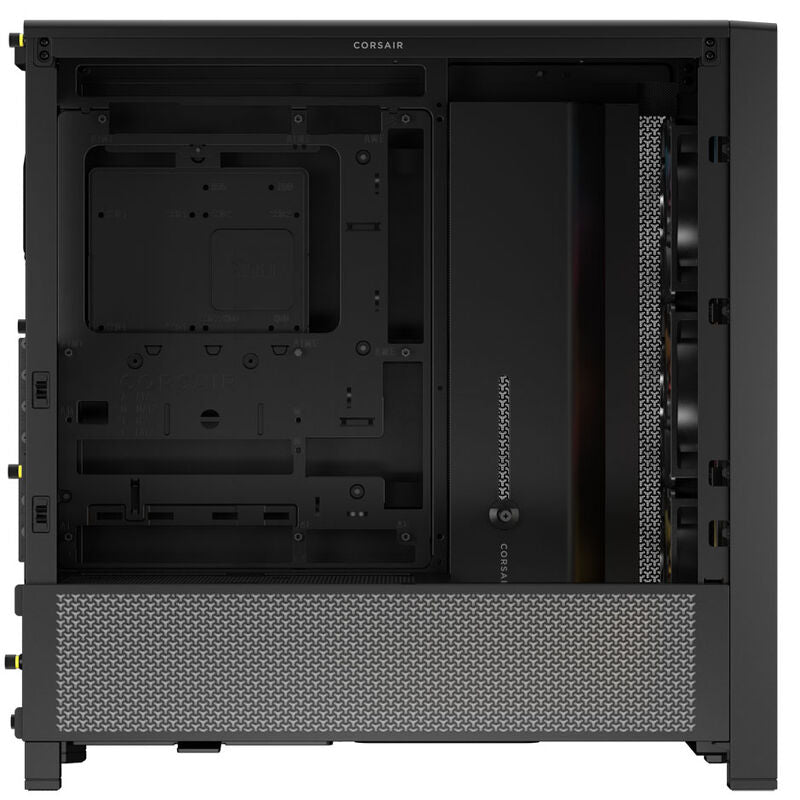 Nærbilde av RGB-vifter i Corsair Frame 4000D RS ARGB kabinett