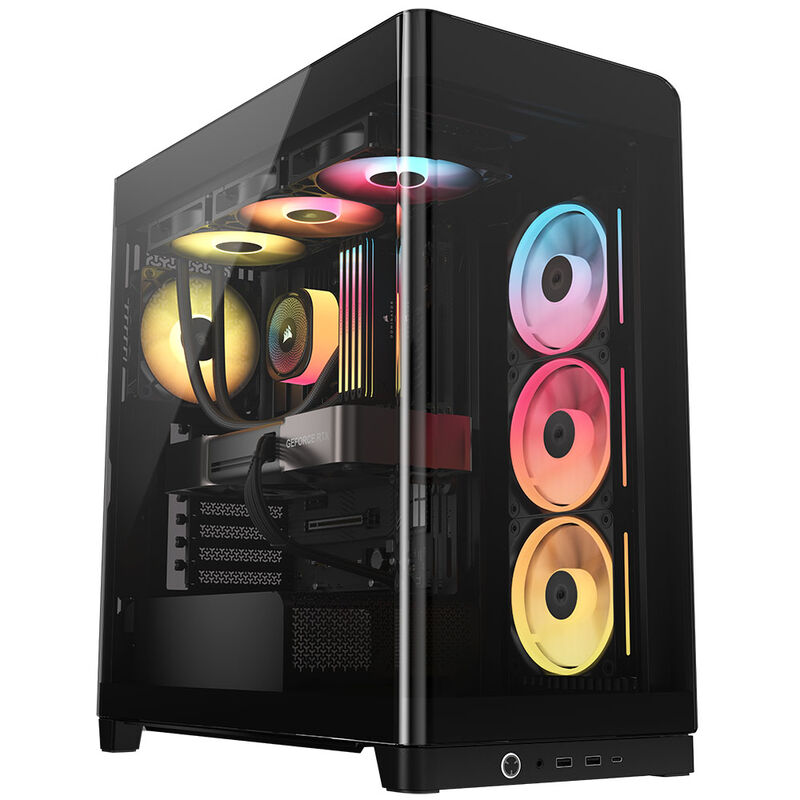 Corsair FRAME 4500X LX-R RGB kabinett bakside med ventilasjon