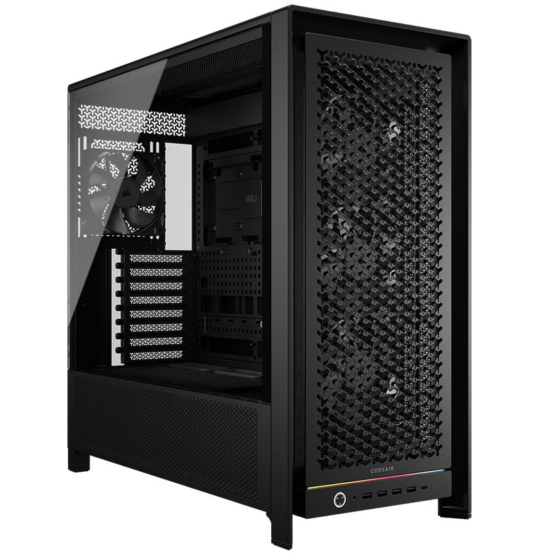 Corsair Frame 5000D kabinett midtårn E-ATX herdet glass svart forfra