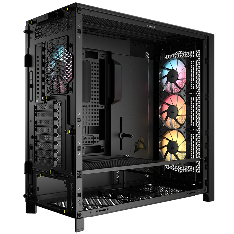 Corsair Frame 5000D RS ARGB kabinett bakside med tilkoblinger