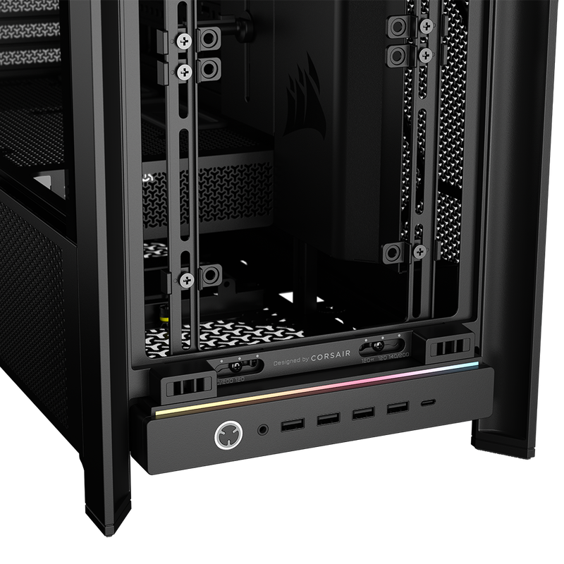 Corsair Frame 5000D RS ARGB kabinett innvendig layout
