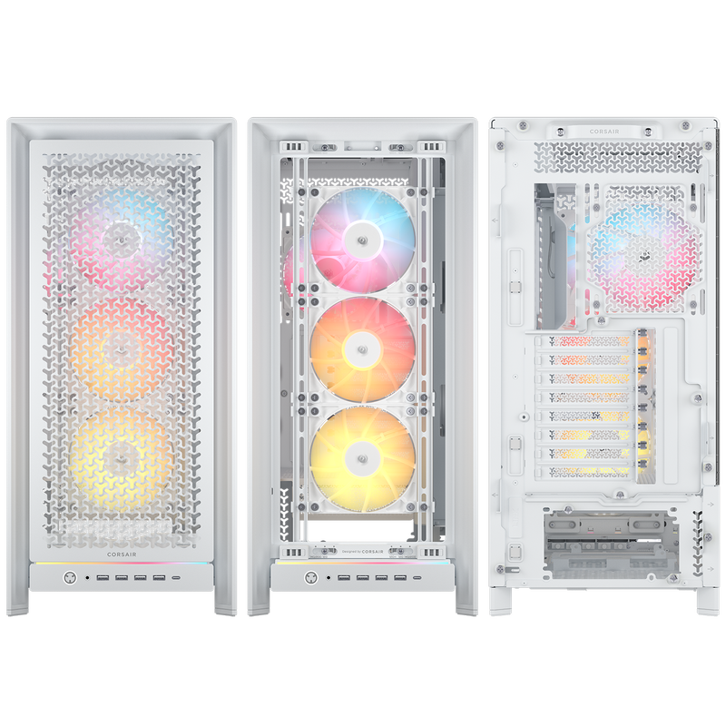 Corsair Frame 5000D RS ARGB kabinett midtårn hvit frontpanel