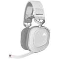 Corsair HS80 RGB trådløst gamingheadset 7.1 Surround hvit forfra