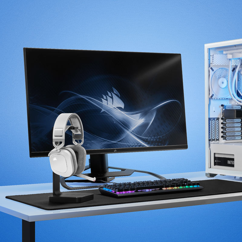 Corsair HS80 RGB trådløst gamingheadset 7.1 Surround hvit RGB-belysning