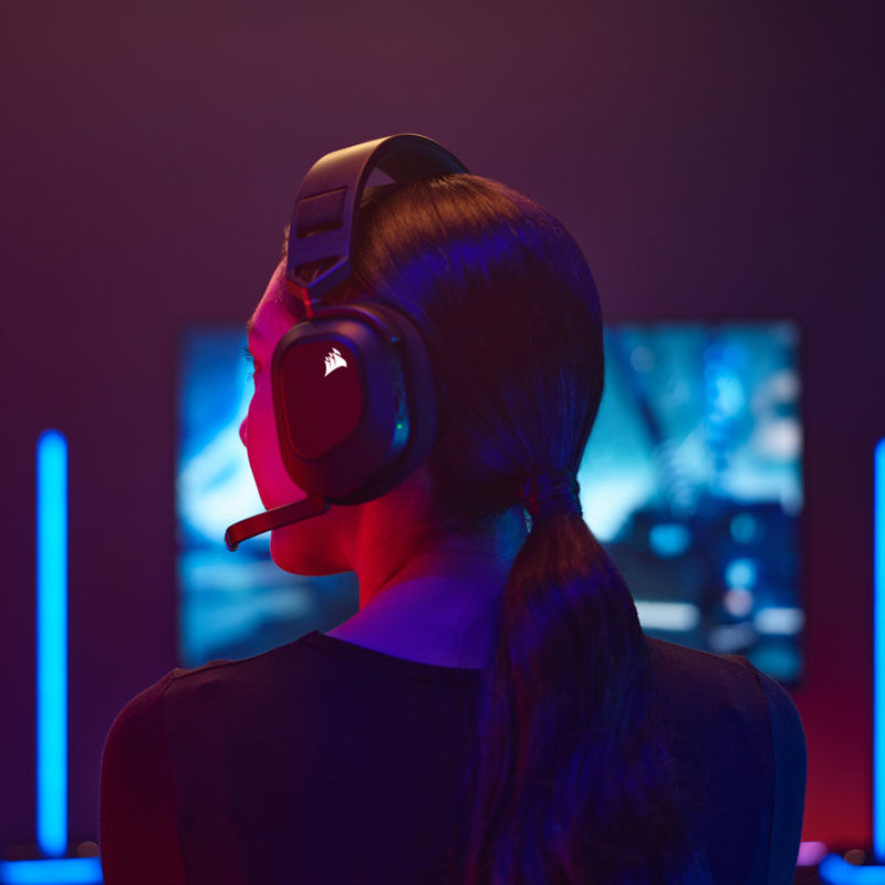 Corsair HS80 RGB trådløst gamingheadset RGB-belysning