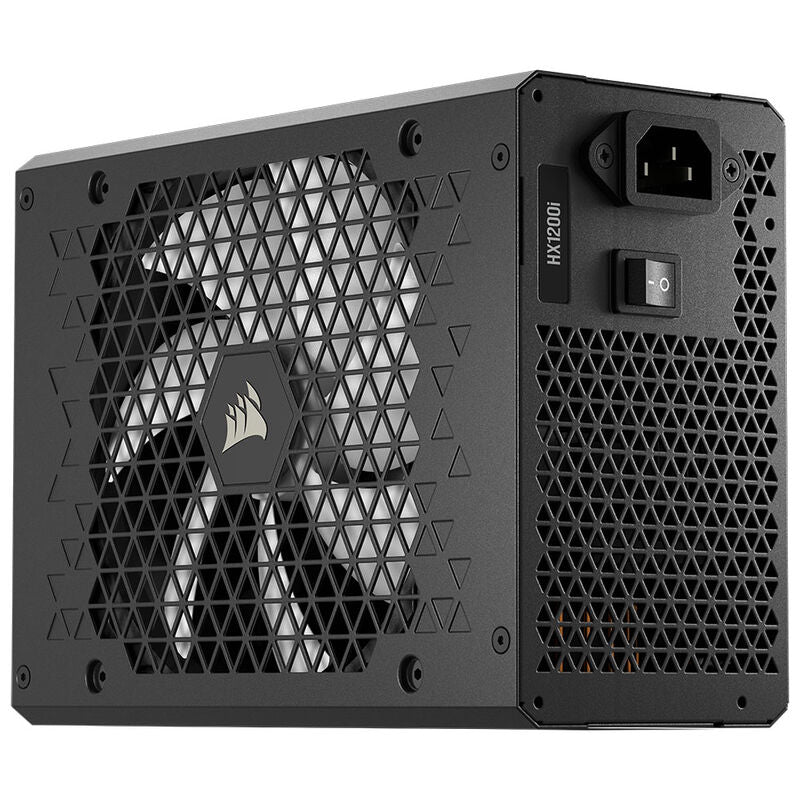 Nærbilde av Corsair HX1200i strømforsyning kabler