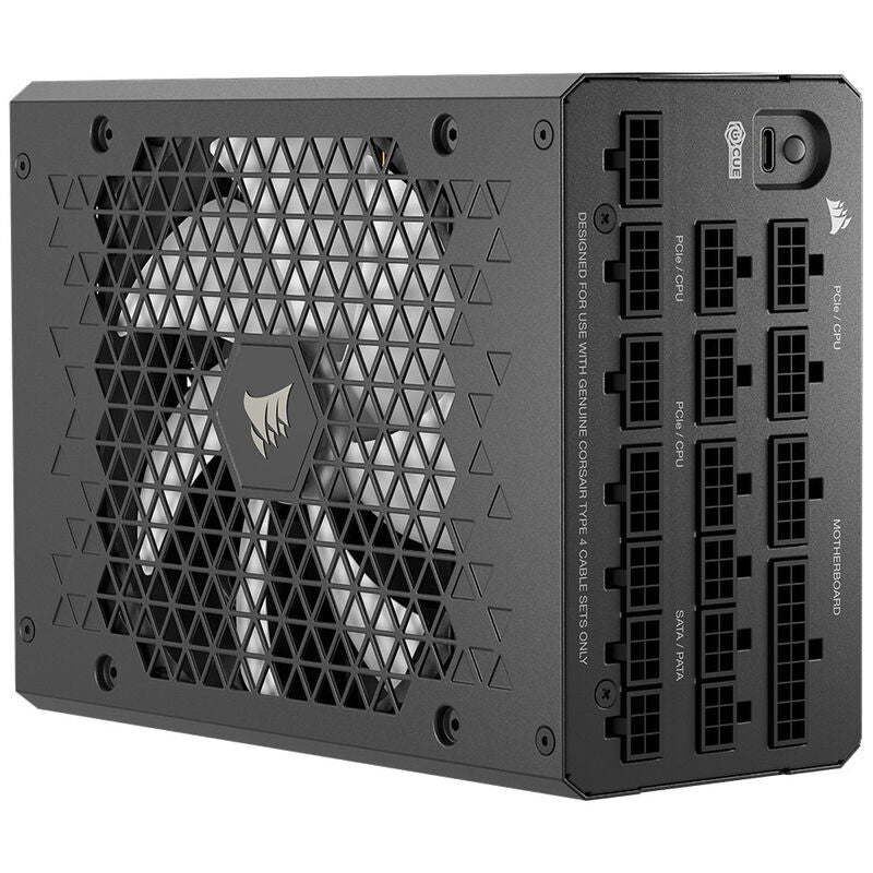 Detalj av Corsair HX1200i strømforsyning vifte
