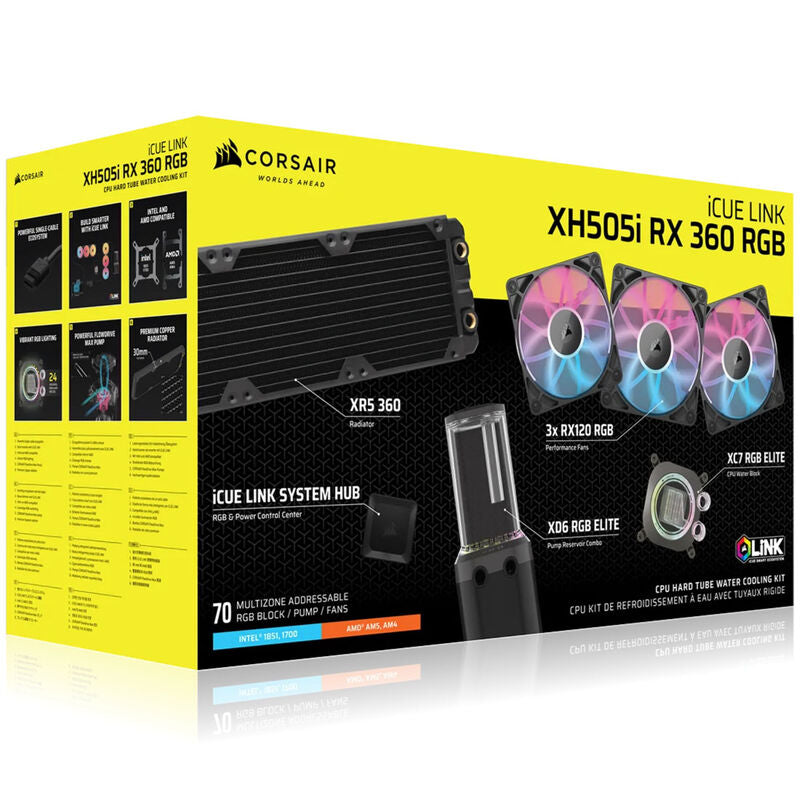 Corsair Hydro X iCUE LINK XH505i RGB vannkjølingssett svart forfra