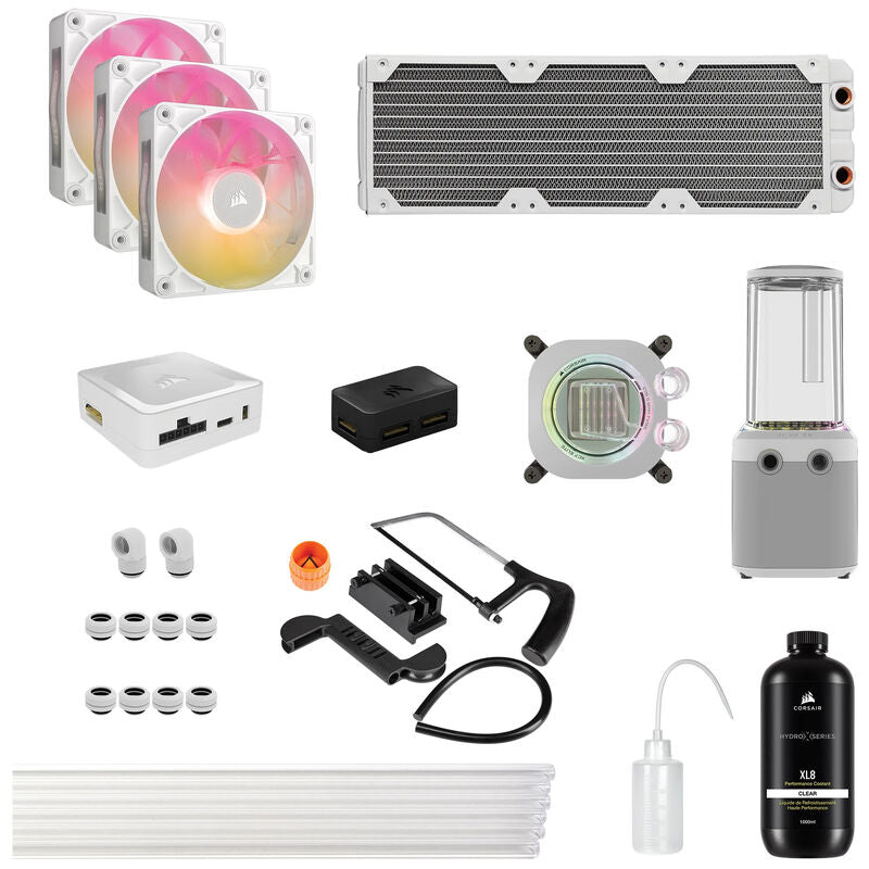 Montert Corsair Hydro X iCUE LINK XH505i RGB vannkjølingssett svart i PC