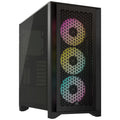 Corsair iCUE 4000D RGB Airflow kabinett midtårn svart forfra