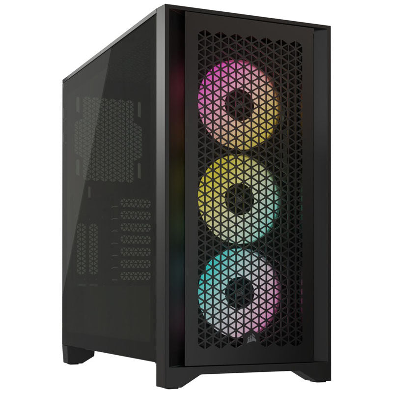 Corsair iCUE 4000D RGB Airflow kabinett midtårn svart forfra