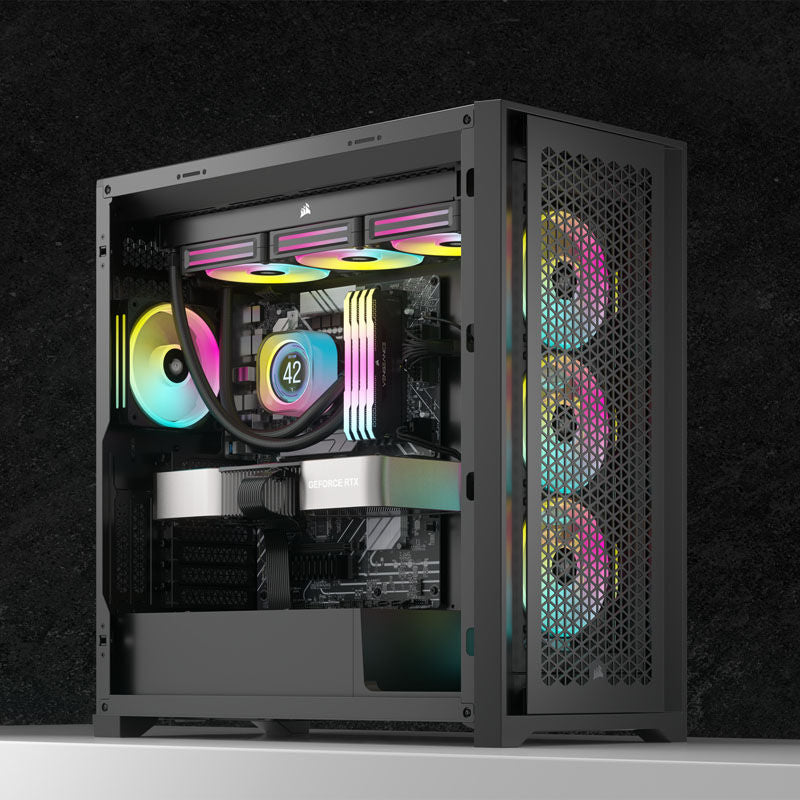 Corsair iCUE LINK H100i RGB AIO vannkjøling 240 mm svart koblinger