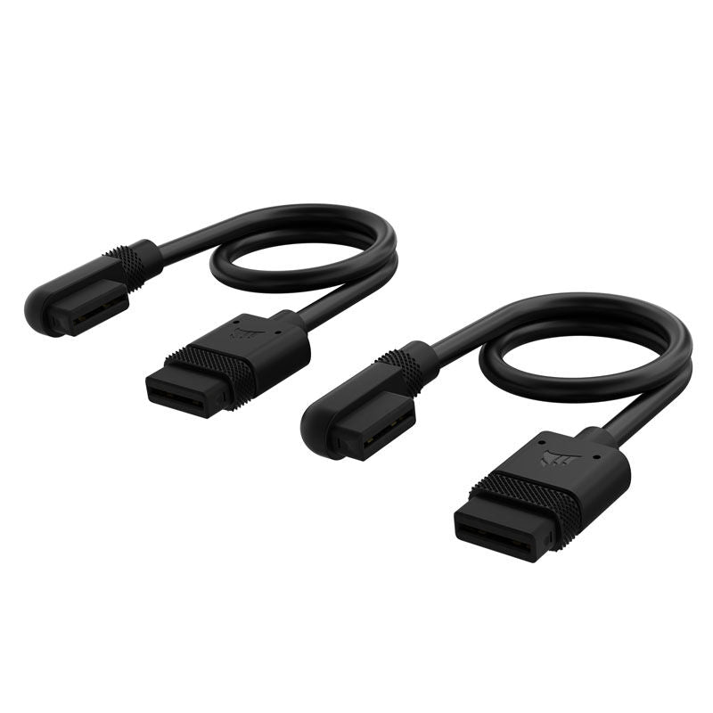 Corsair iCUE LINK kabel 90 grader svart 20 cm forfra