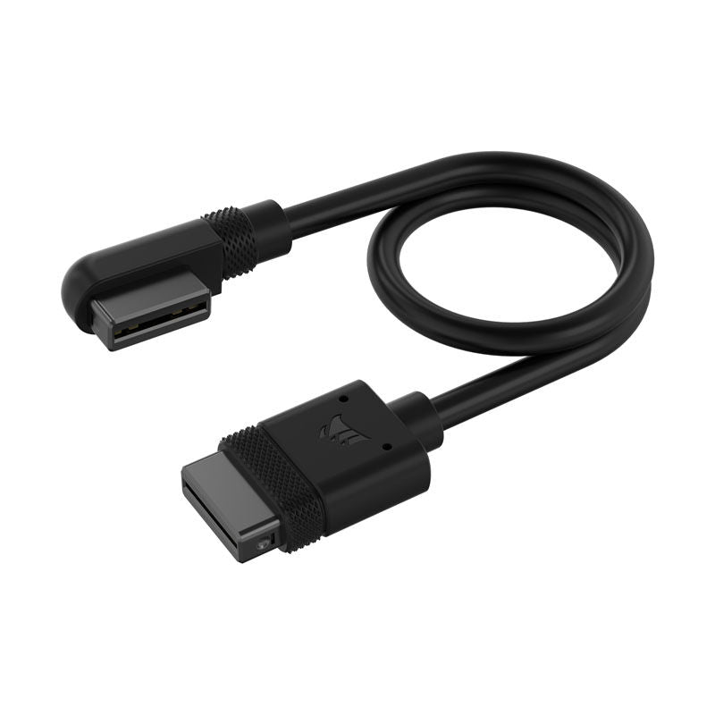 Detalj av Corsair iCUE LINK kabel 90 grader svart 20 cm