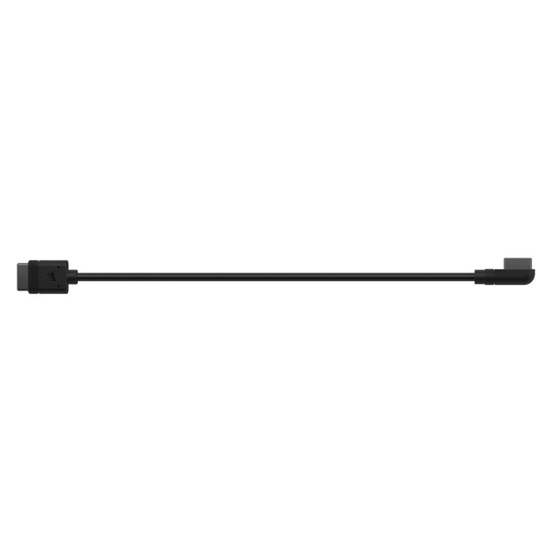 Nærbilde av kontakt på Corsair iCUE LINK kabel 90 grader svart 20 cm