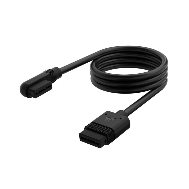 Corsair iCUE LINK kabel 90 grader svart 60 cm forfra