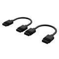 Corsair iCUE LINK kabel rett 10 cm 2-pakk svart forfra