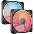 Corsair iCUE Link LX140-R RGB PWM vifte 2-pack 140 mm hvit forfra