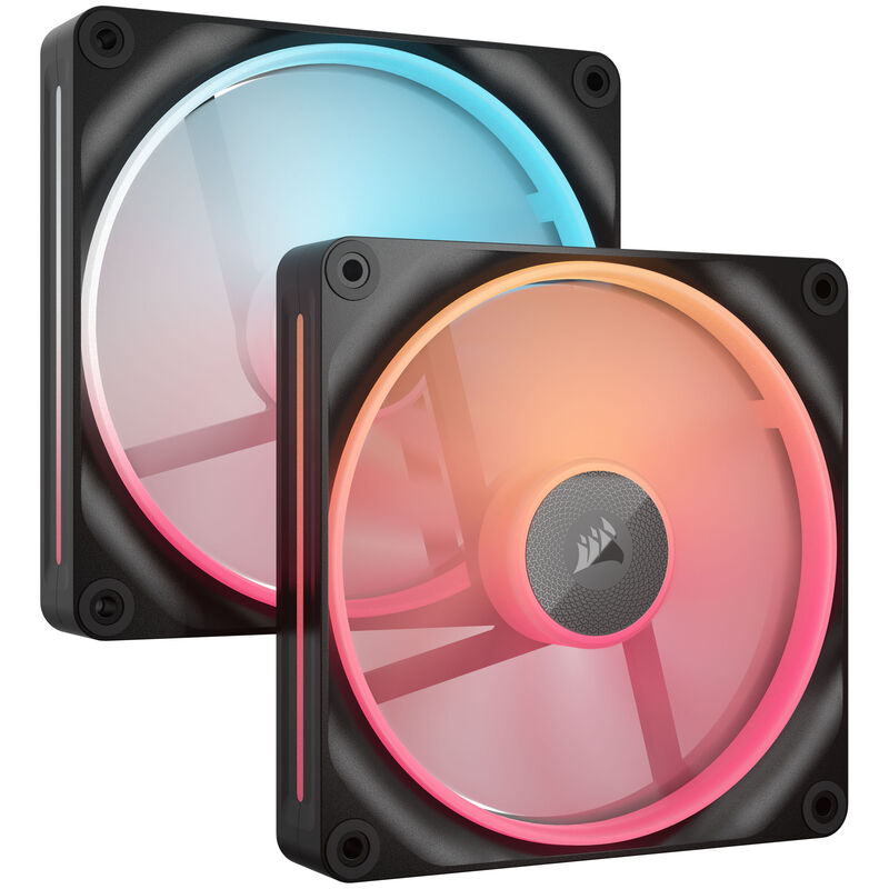 Corsair iCUE Link LX140-R RGB PWM vifte 2-pack 140 mm hvit forfra