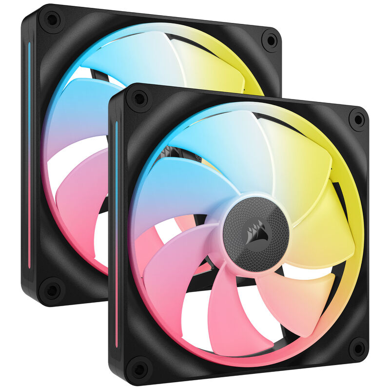 Corsair iCUE Link LX140-R RGB PWM vifte 2-pack 140 mm hvit bakside