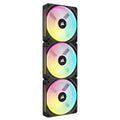 Corsair iCUE LINK QX120 RGB vifte 3-pakning hvit m/kontroller forfra