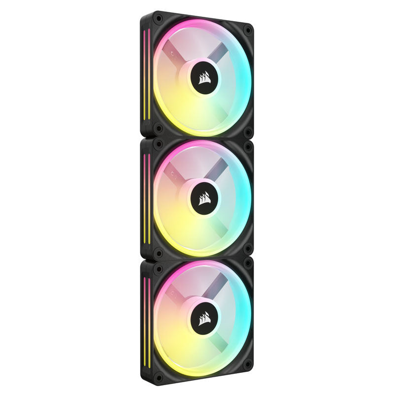 Corsair iCUE LINK QX120 RGB vifte 3-pakning hvit m/kontroller forfra